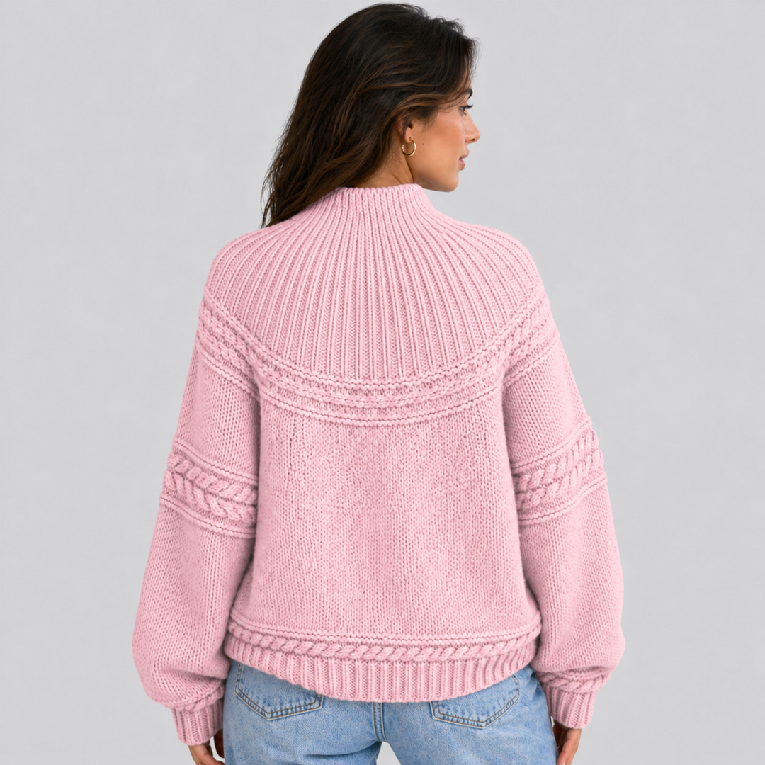 CILVELLA — Merino wool Round Neck Knit Sweater