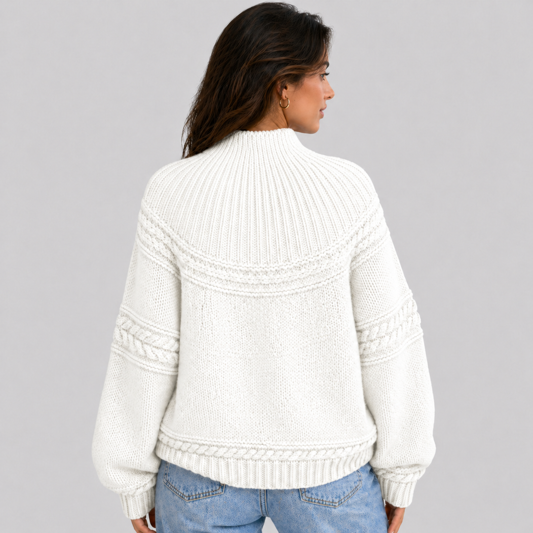 CILVELLA — Merino wool Round Neck Knit Sweater