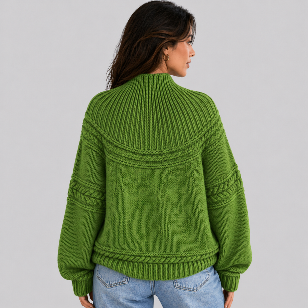 CILVELLA — Merino wool Round Neck Knit Sweater
