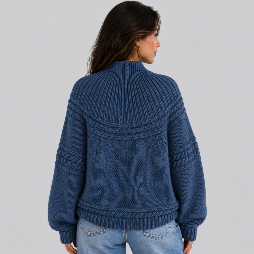 CILVELLA — Merino wool Round Neck Knit Sweater