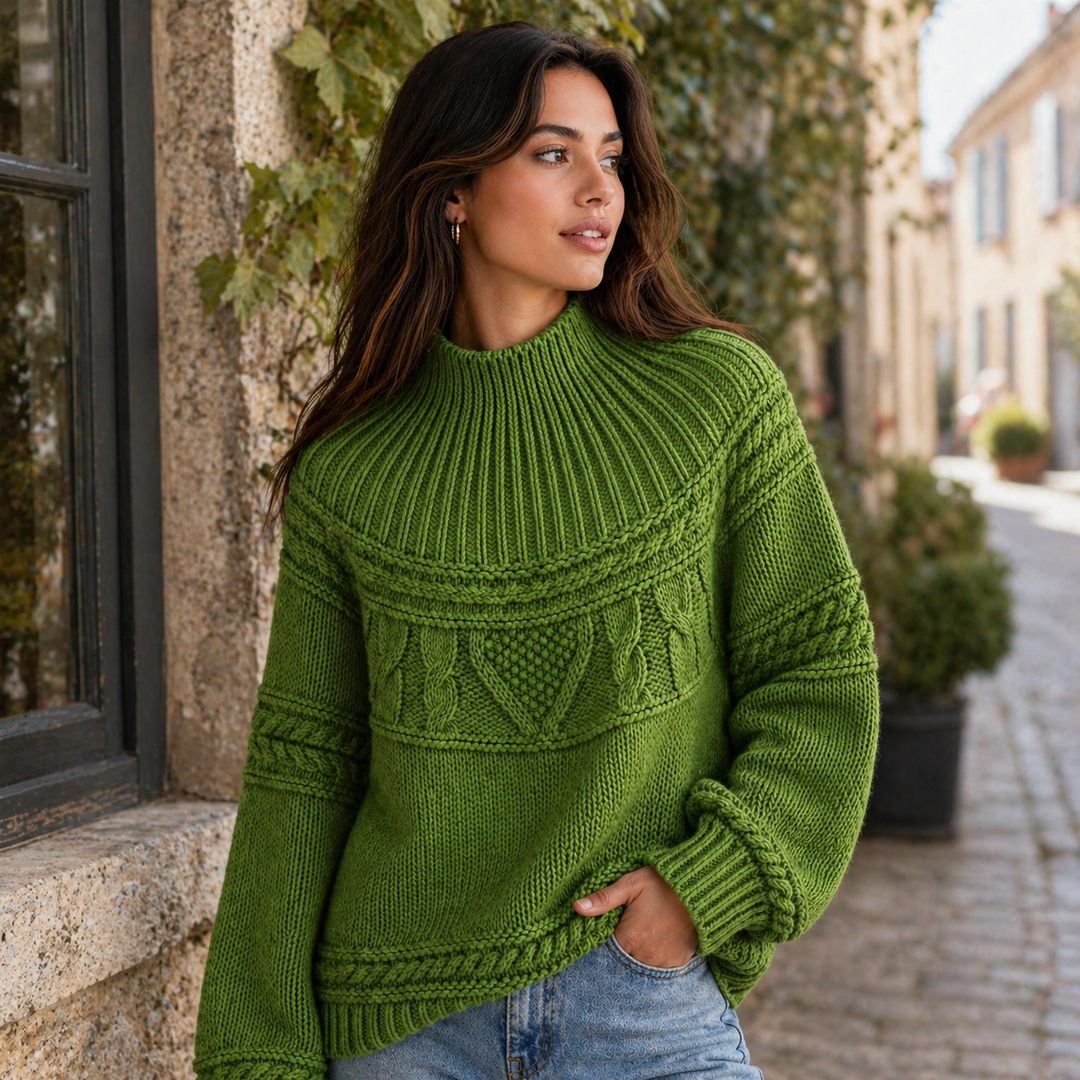 CILVELLA — Merino wool Round Neck Knit Sweater
