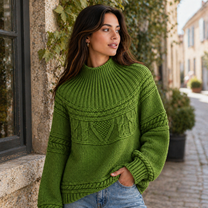 CILVELLA — Merino wool Round Neck Knit Sweater