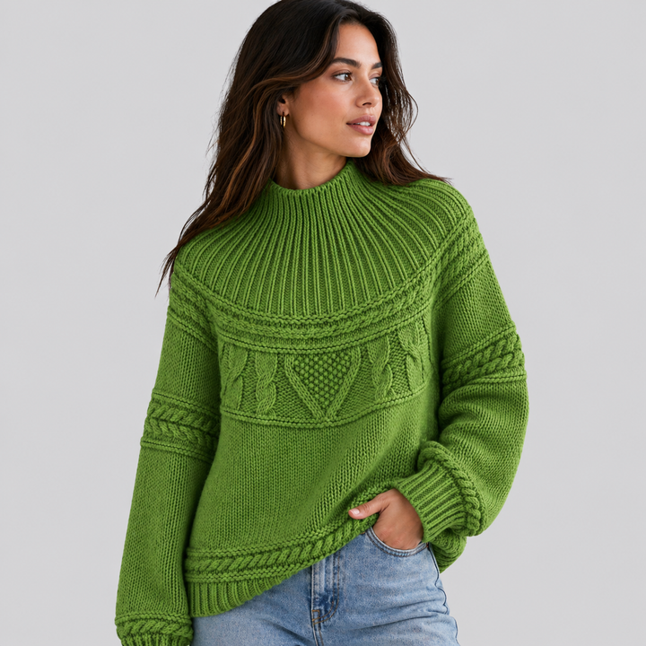 CILVELLA — Merino wool Round Neck Knit Sweater