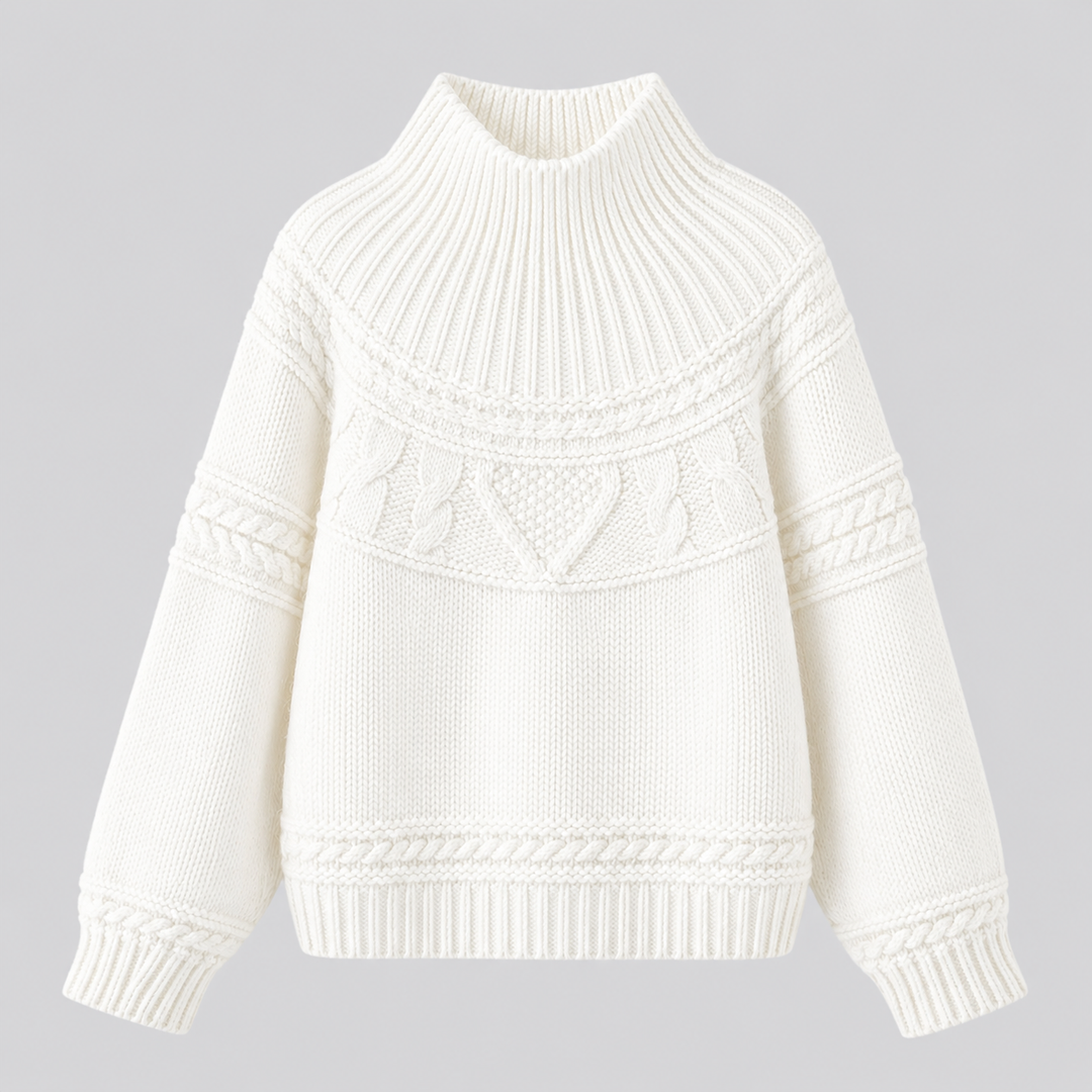 CILVELLA — Merino wool Round Neck Knit Sweater