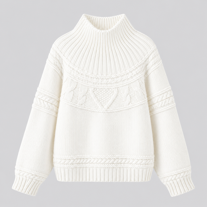 CILVELLA — Merino wool Round Neck Knit Sweater