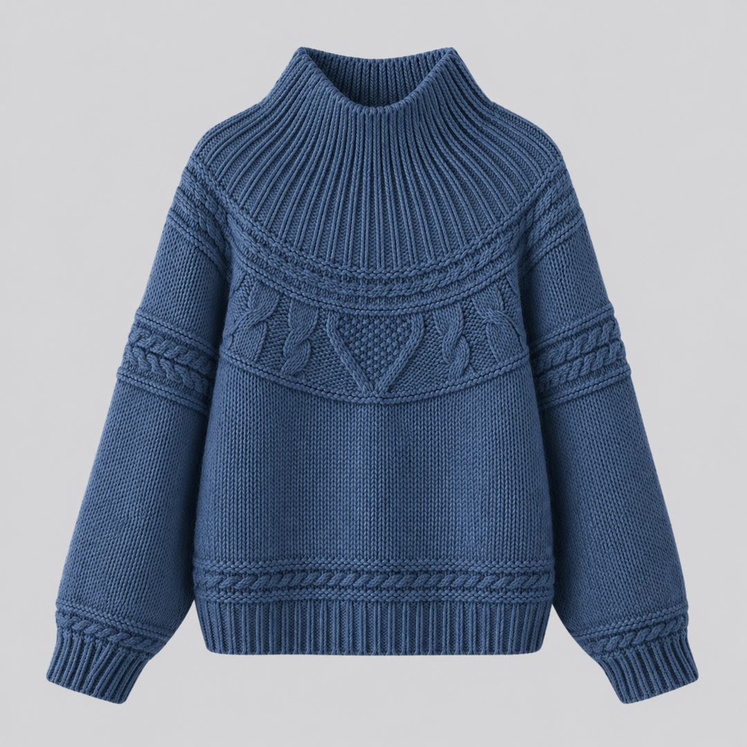 CILVELLA — Merino wool Round Neck Knit Sweater