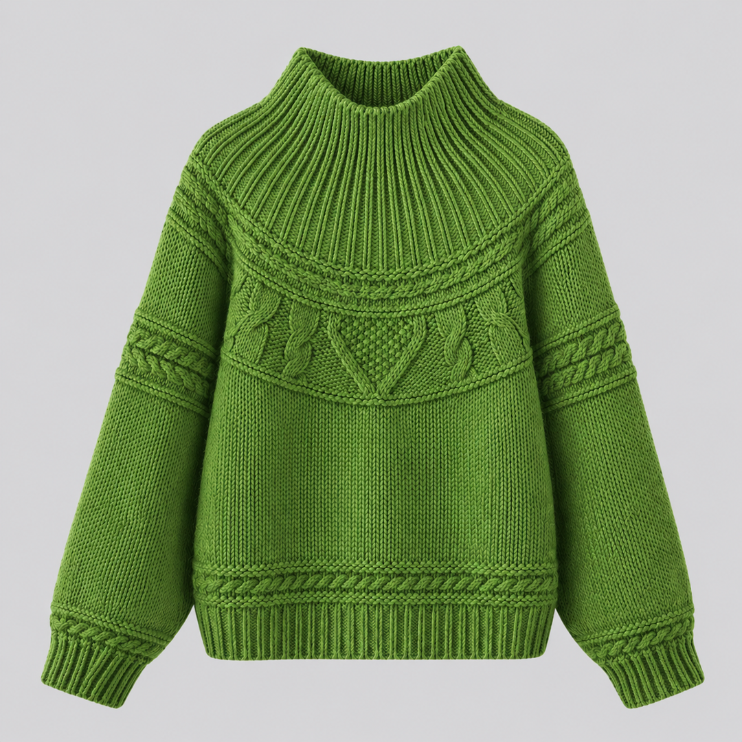 CILVELLA — Merino wool Round Neck Knit Sweater