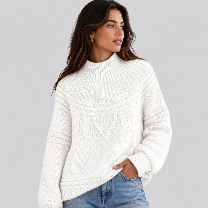 CILVELLA — Merino wool Round Neck Knit Sweater