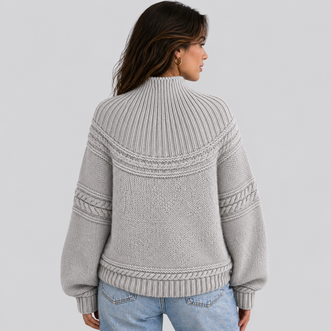 CILVELLA — Merino wool Round Neck Knit Sweater