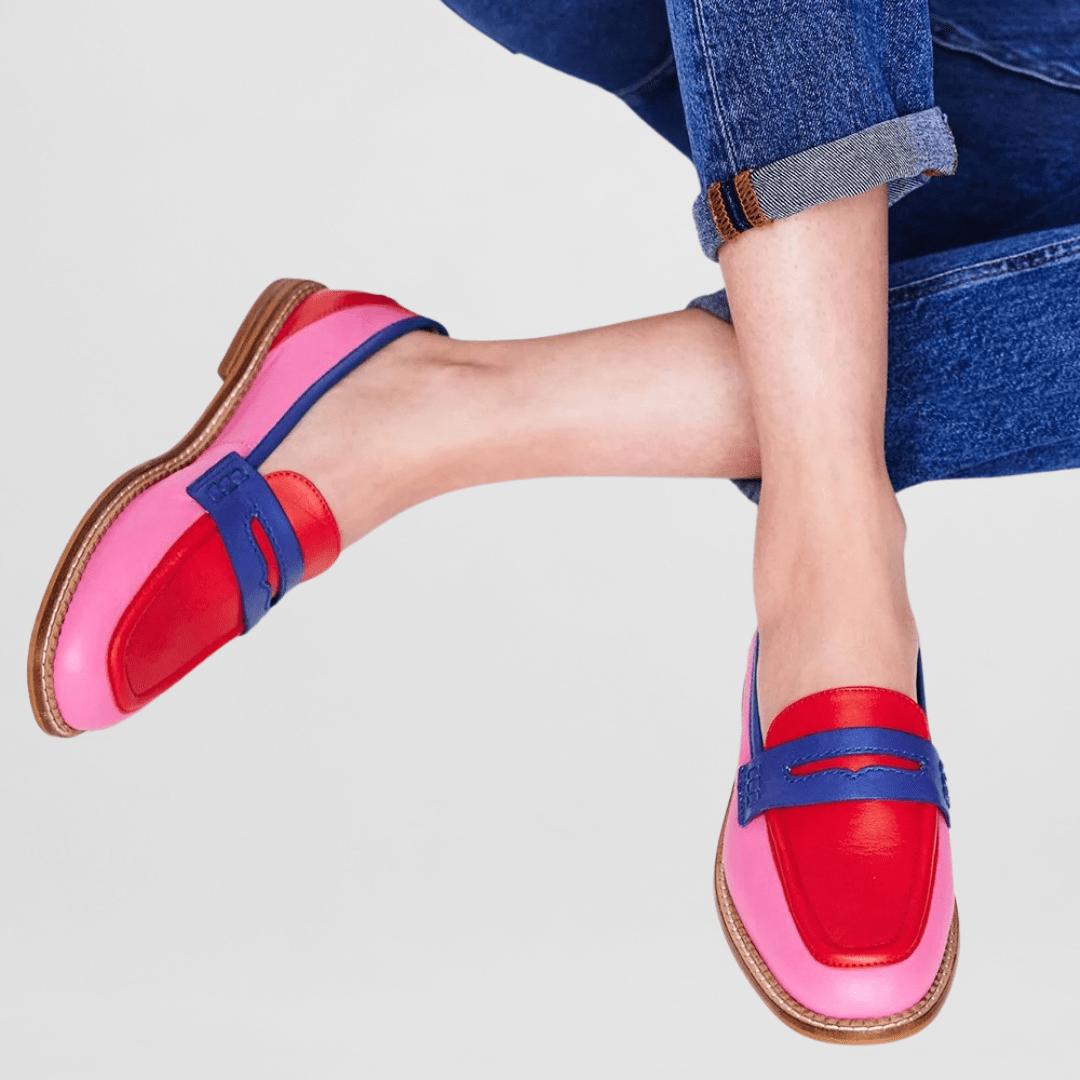 Bold Color-Block Loafers Diane