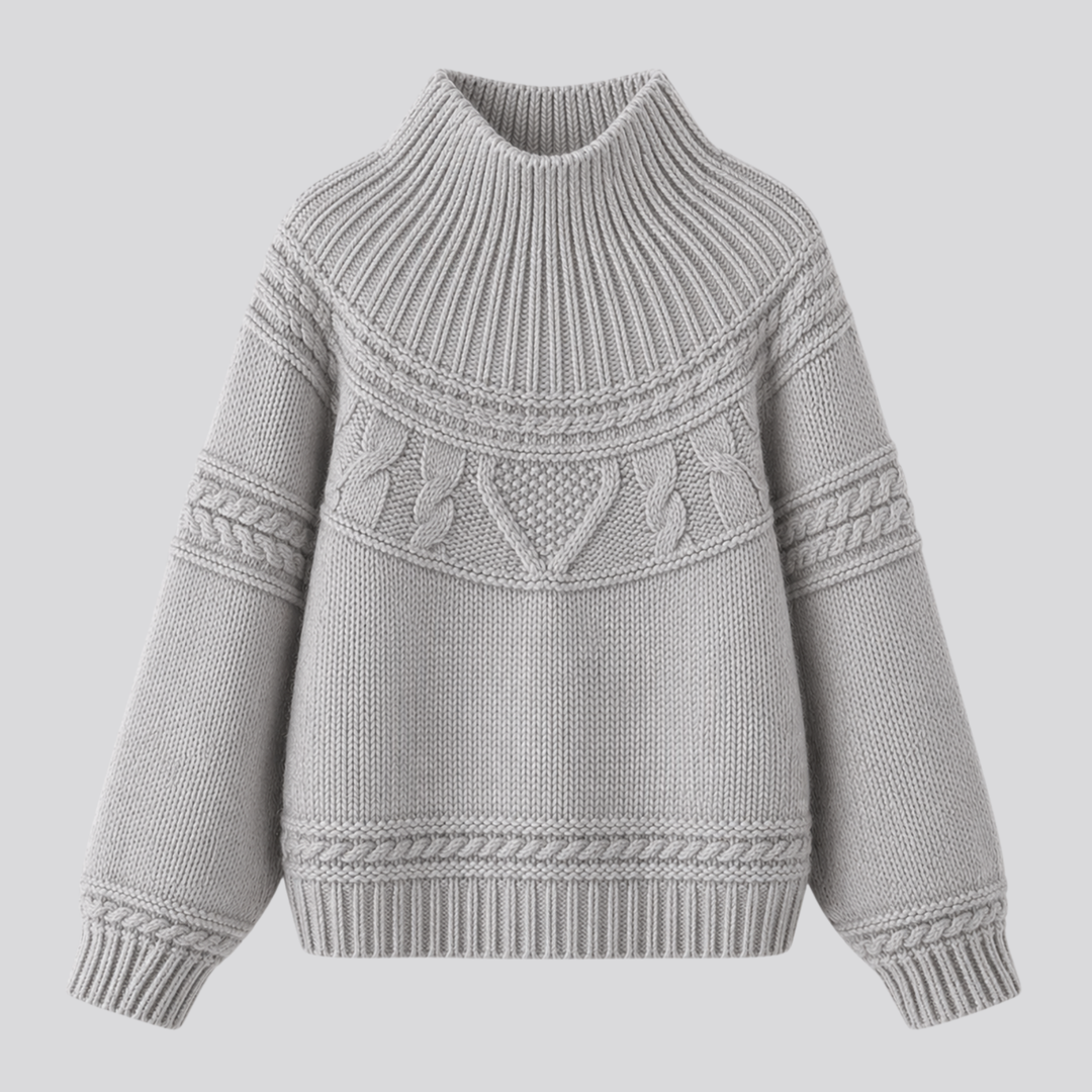 CILVELLA — Merino wool Round Neck Knit Sweater