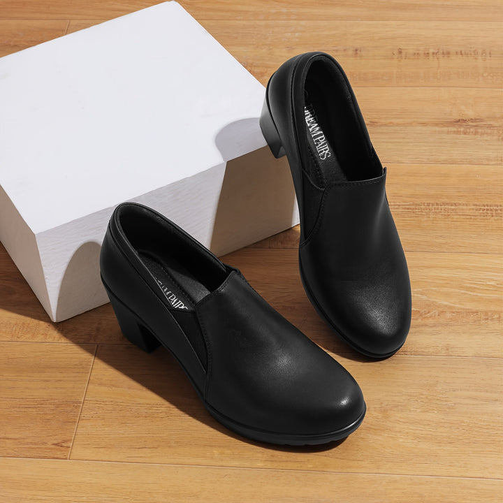 Block Heel Comfort Loafers Judith