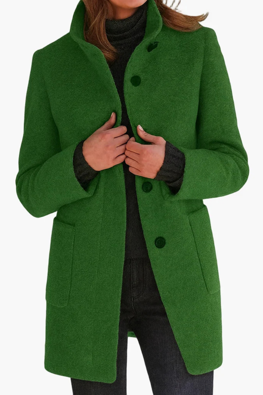 Rachael™ | Classic Button Front Longline Fall Coat
