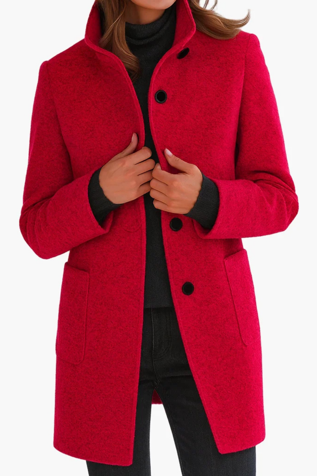Rachael™ | Classic Button Front Longline Fall Coat