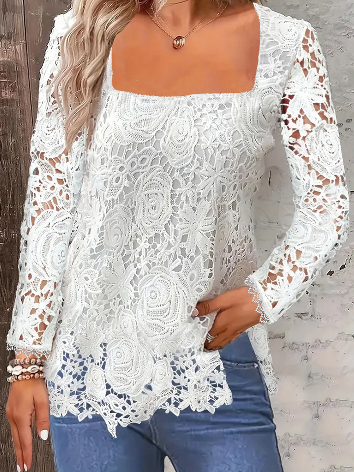 Marianne Lace Square-Neck Top