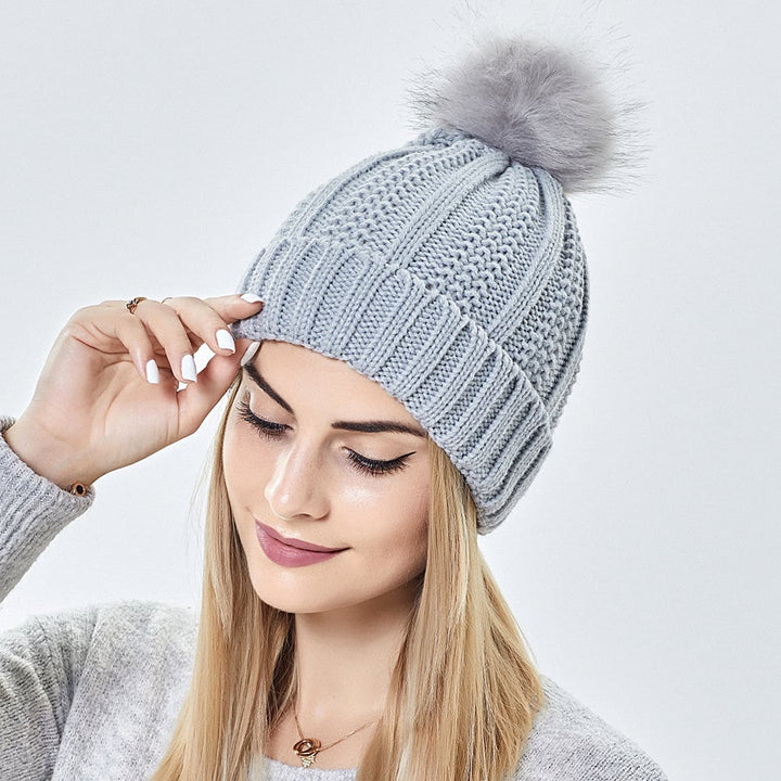 WinterSoft Knit Pom Beanie