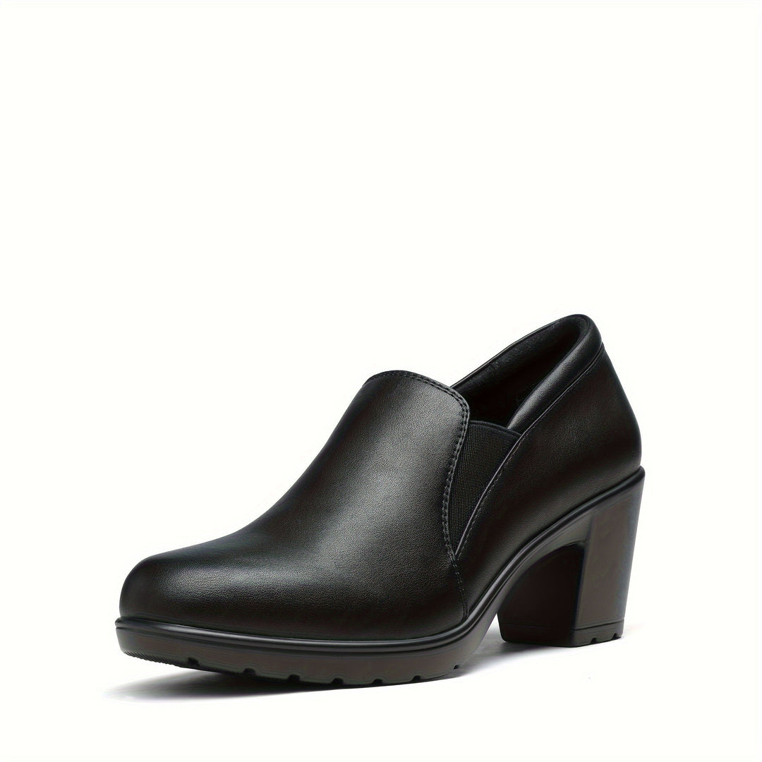 Block Heel Comfort Loafers Judith