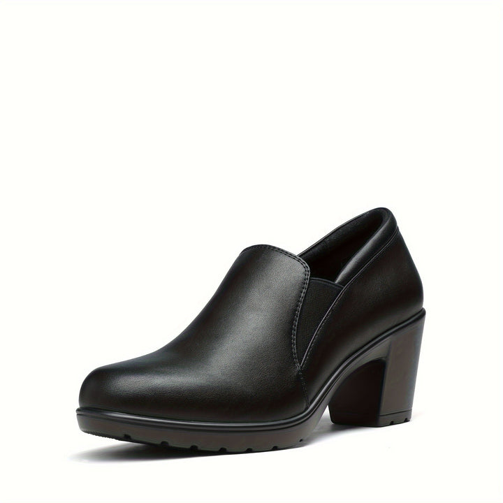 Block Heel Comfort Loafers Judith