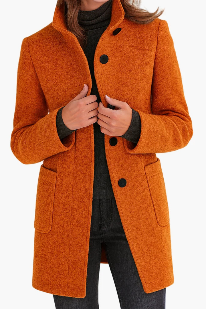 Rachael™ | Classic Button Front Longline Fall Coat