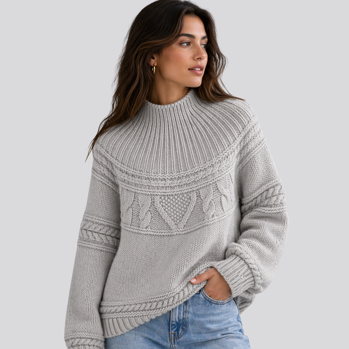 CILVELLA — Merino wool Round Neck Knit Sweater