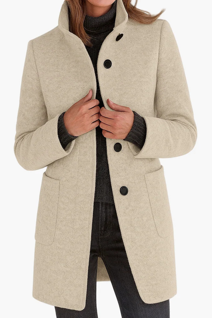 Rachael™ | Classic Button Front Longline Fall Coat