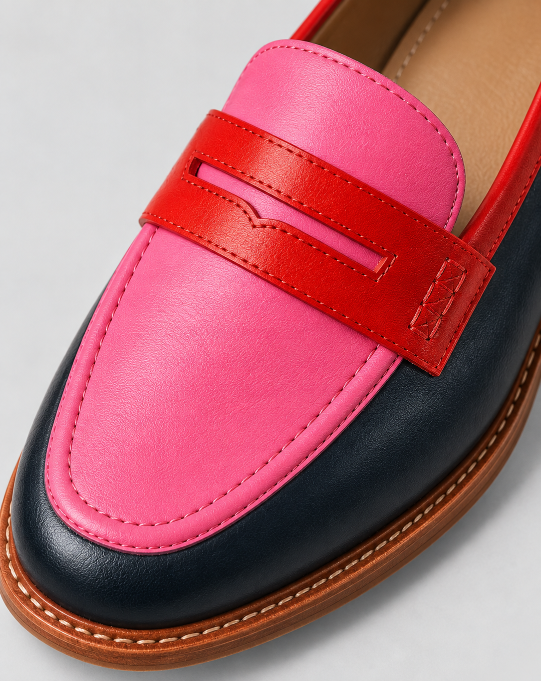 Bold Color-Block Loafers Diane