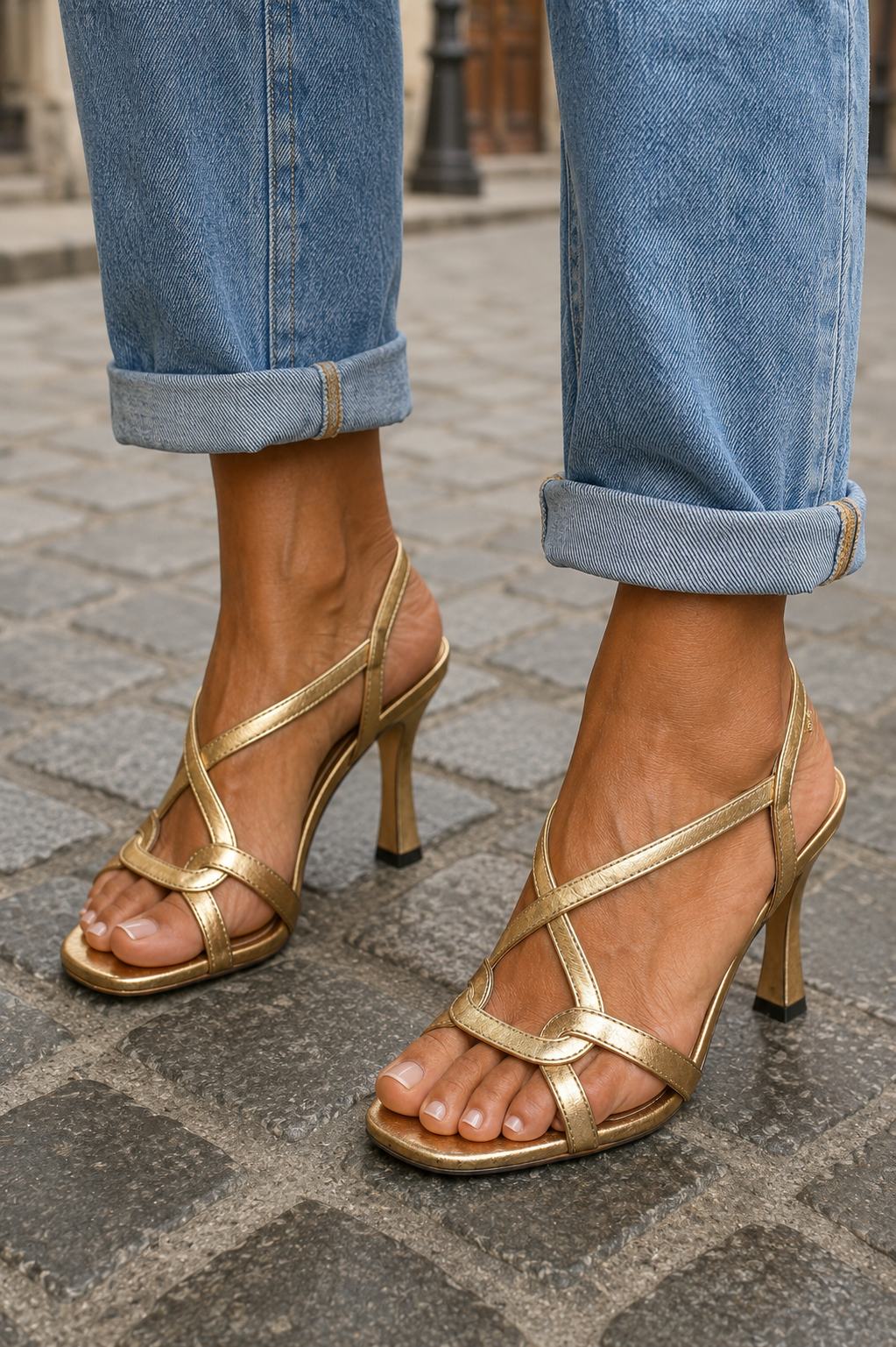 Eliana | Gold-Tone Heels