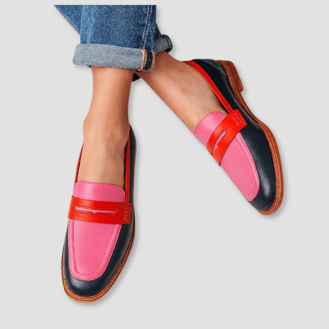 Bold Color-Block Loafers Diane