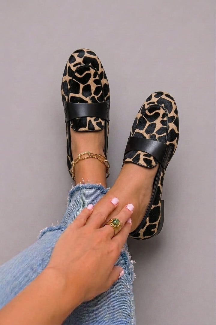 Sofia | Elegant Leopard-Print Loafers