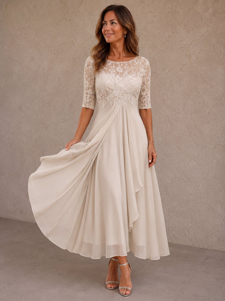 Abella | Lace and Chiffon Dress