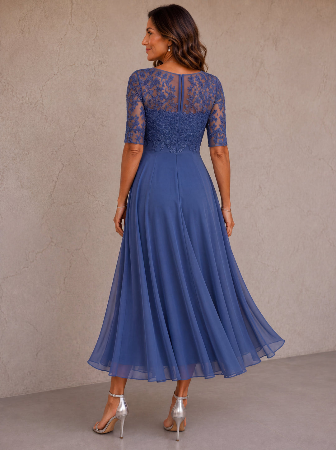 Abella | Lace and Chiffon Dress