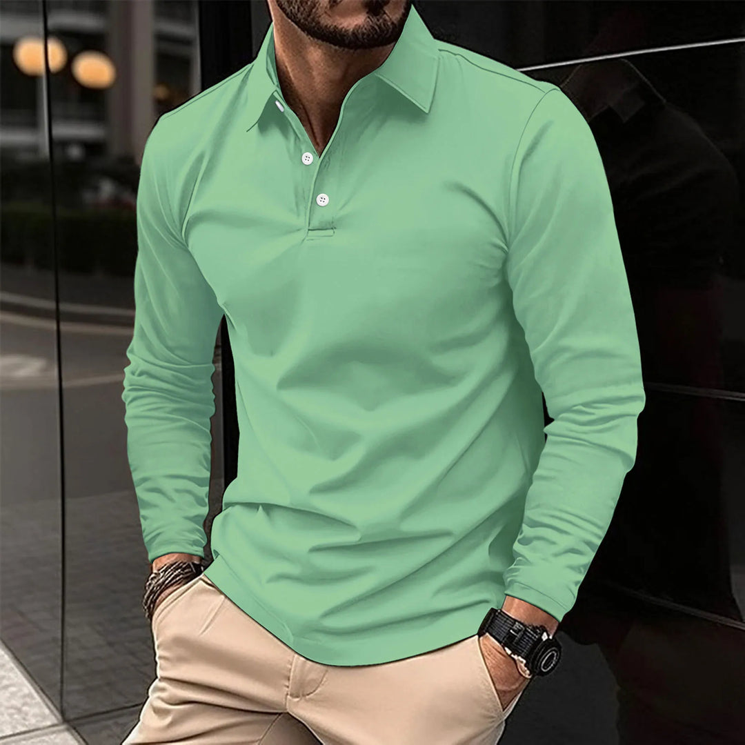 Ethan™ | Casual Long-Sleeved Polo