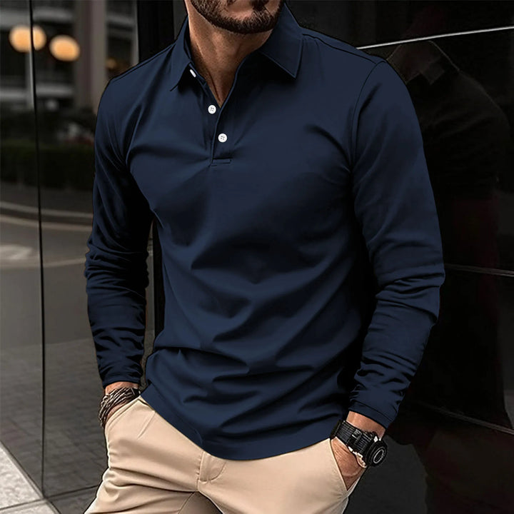 Ethan™ | Casual Long-Sleeved Polo