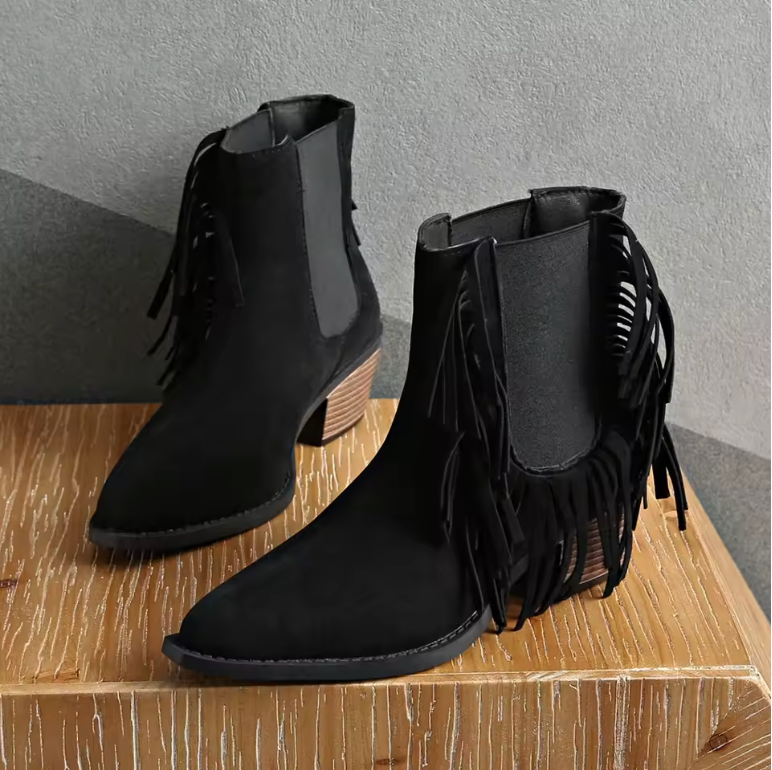 Laluna® | Luxury Fringe Ankle Boots