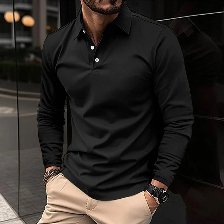 Ethan™ | Casual Long-Sleeved Polo