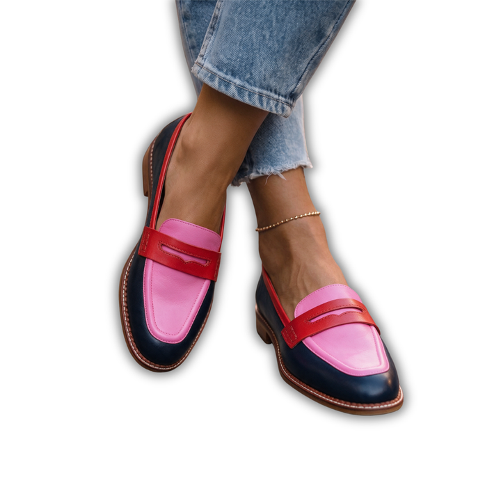 Margot | Color-Block Penny Loafers