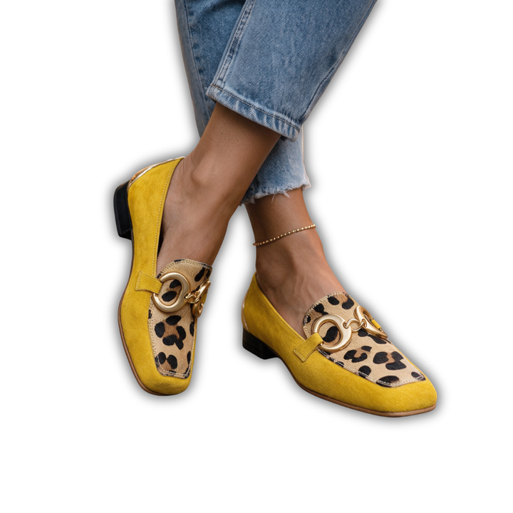 Sadie | Leopard Ring-Buckle Loafers