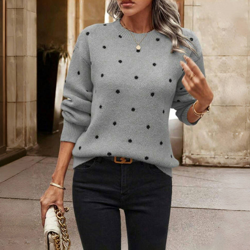 Nina – Polka Dot Knitted Sweater