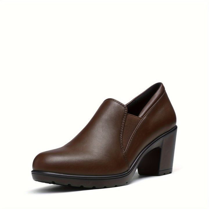 Block Heel Comfort Loafers Judith