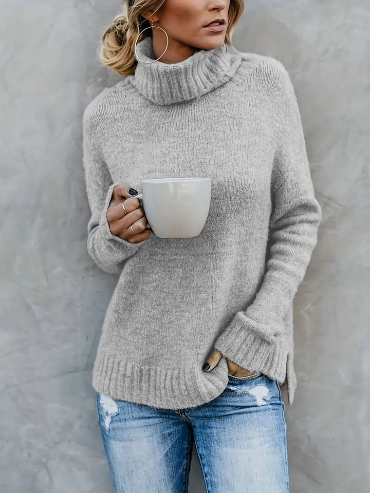 Bonnie | Women's Ribbed Knit Turtleneck Sweater