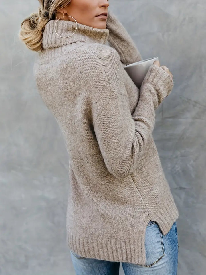 Bonnie | Women's Ribbed Knit Turtleneck Sweater