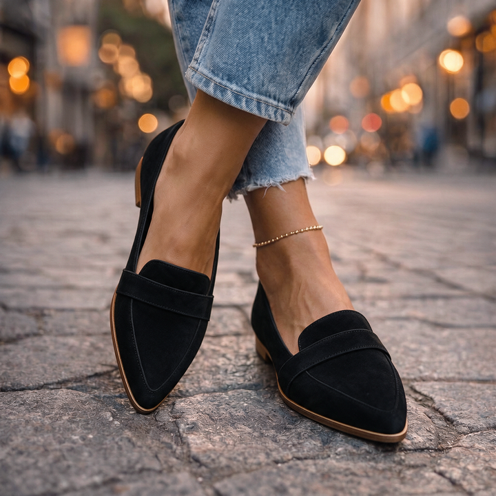 Reese | Pointed-Toe Penny Loafers