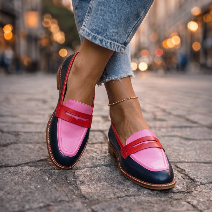Margot | Color-Block Penny Loafers