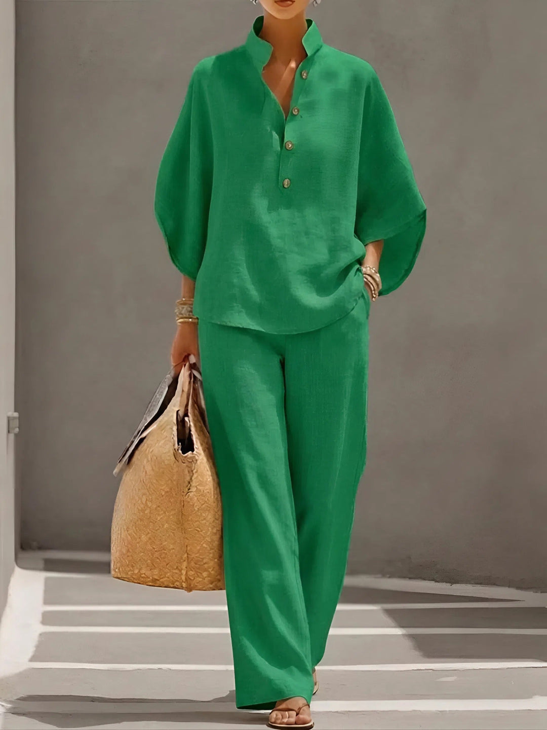 Adelaide | Classic Wide Sleeve and Pant Set