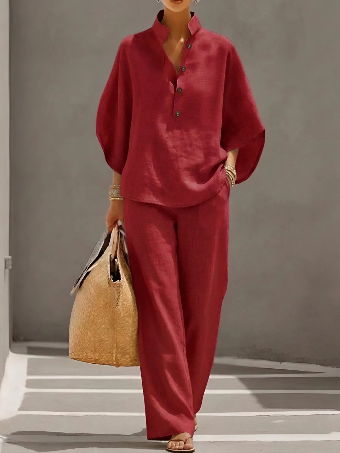 Adelaide | Classic Wide Sleeve and Pant Set